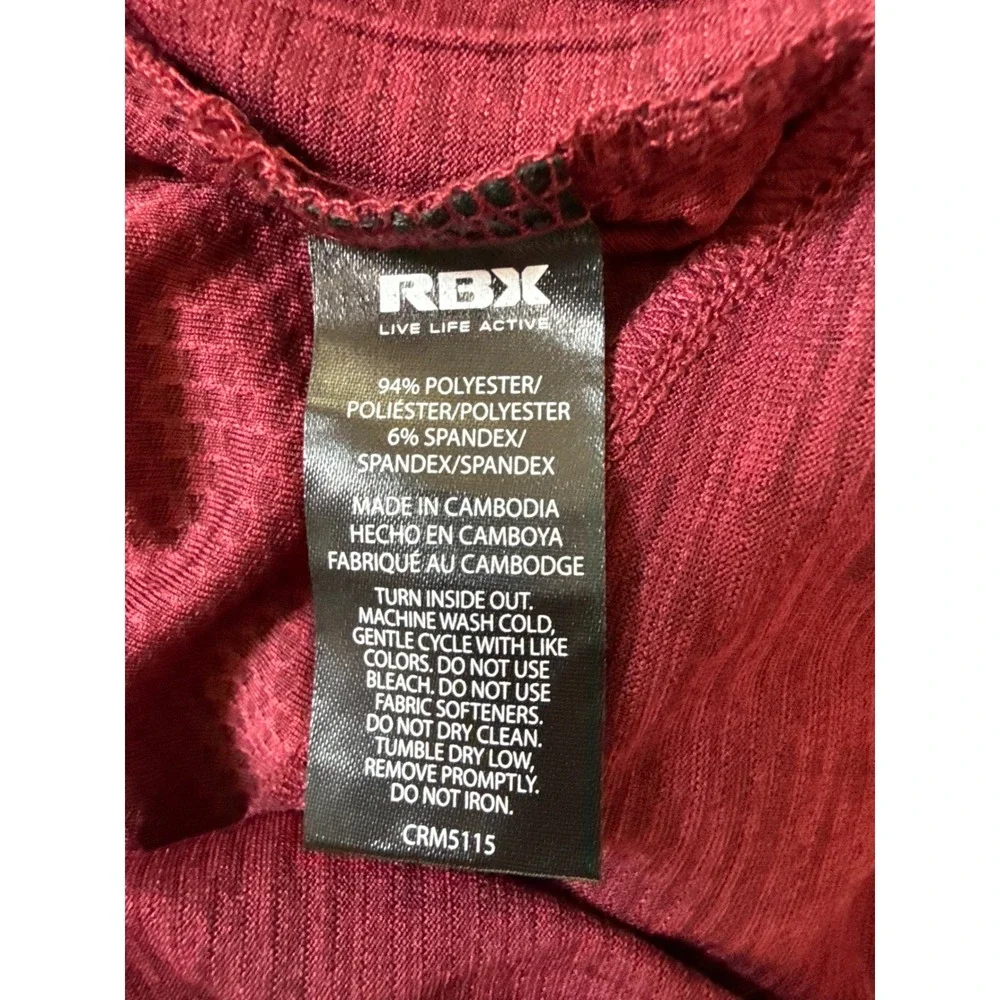 RBX Mens Mesh Space Dye Shorts Bordeaux 2 XXL X-Dri Performance Athletic 292136
